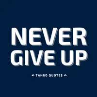 Never Give Up Quote and Saying icon