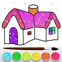 Glitter House Coloring icon