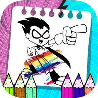 Coloring Teen Titan GO Cartoon icon