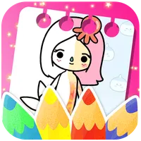 Toca boca mermaid coloring icon