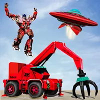 Snow Excavator Robot Car Game icon