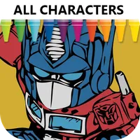 Transformer coloring book icon