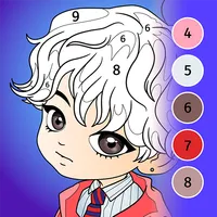 Kpop Coloring Book by numbers icon