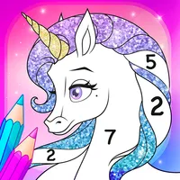 Rainbow Unicorn Color Numbers icon