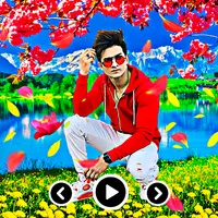Nature photo video maker songs icon