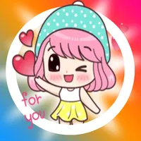 Funny Cute Girly Emoji Sticker icon
