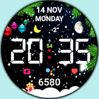 Christmas snow globe Watchface icon