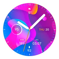 Colorful watch wace icon