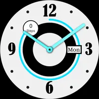 Cyber Blue Analog Watch Face icon