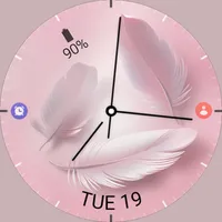 Feathers Pink watch face icon