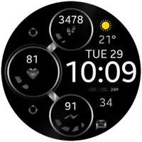 Silver Digital Watch Face icon