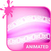 Pink Lace Animated Keyboard icon