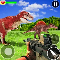 wild dinosaur hunting zoo game icon