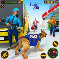 Police Dog Bus Station Crime icon