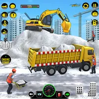 Snow Excavator Sim Crane Game icon