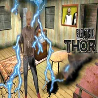 Electric granny horror scary icon