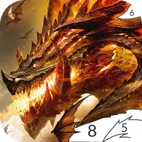 Dragon Color by Number Game icon