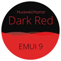 Dark Red EMUI 9.1 Theme [ Blac icon