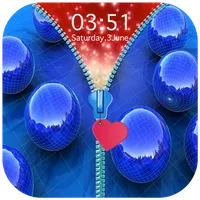 Blue Zipper Lock Screen icon