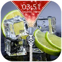 Ice Cube Zipper Lock Screen icon