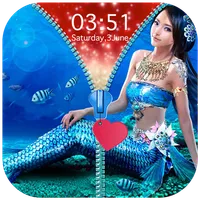 Mermaid Zipper Lock Screen icon