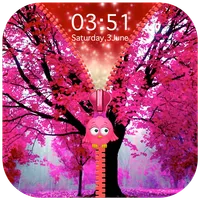 Pink Forest Zipper Lock Screen icon