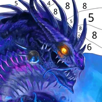 Fantasy Color by Number Game icon