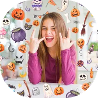 Halloween Stickers Emoji Backg icon