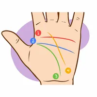Palmistry. Reading the lines o icon