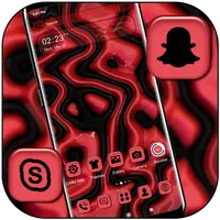 Red Black Liquid Theme icon