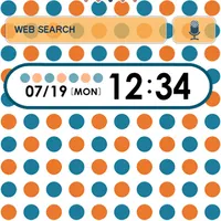 ORANGE×BLUE　水玉壁紙きせかえ icon