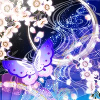 春夜幻蝶　和風の幻想壁紙きせかえ icon