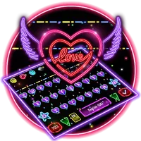 Colorful Neon Sparkling Heart  icon