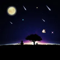 Meteor and moon LWP icon