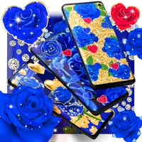 Blue golden rose wallpapers icon