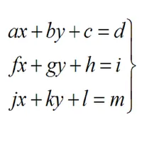 System Equations 3x3 icon