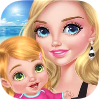 Babysitter & Baby - Beach Day icon