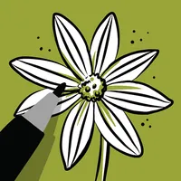 How to draw flowers and plants icon