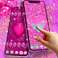 Pink glitter live wallpaper icon