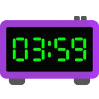 Full-screen digital clock. Tim icon