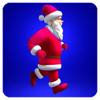 Santa Claus running icon