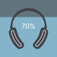 Headphone battery level widget icon