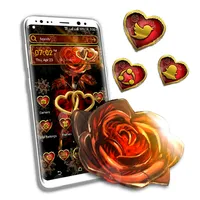 Golden Heart Rose Theme icon