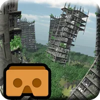 VR abandoned city 360 icon