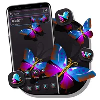 Blue Pink Butterfly Theme icon