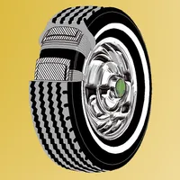 Falling wheels icon