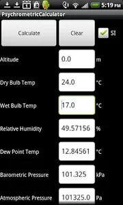 Air Lite Psychrometric Calcs screenshot 2