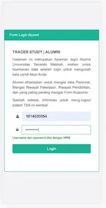 Tracer Study USM screenshot 3