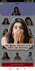 Tamil Actress WAstickers screenshot 16
