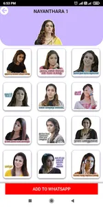Tamil Actress WAstickers screenshot 19